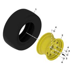 John Deere Q820M - PC16647 - Rear Wheel - ST1562128