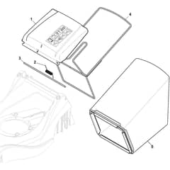 QUATTRO 15 - 2012 - 297411027/AT2 - Atco Rotary Mower Grass Bag Diagram