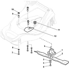 QUATTRO 15 - 2018 - 297411027/AT7 - Atco Rotary Mower Blade Diagram