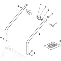 QUATTRO 15 - 2018 - 297411027/AT7 - Atco Rotary Mower Handle Lower Diagram