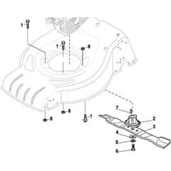 QUATTRO 16 - 2013 - 295441027/AT2 - Atco Rotary Mower Blade Diagram