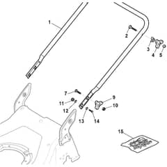 QUATTRO 16 - 2013 - 295441027/AT2 - Atco Rotary Mower Handle Lower Diagram