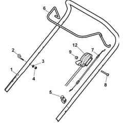 QUATTRO 16 - 2013 - 295441027/AT2 - Atco Rotary Mower Handle Upper Diagram