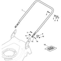 QUATTRO 16 - 2017 - 295441027/AT4 - Atco Rotary Mower Handle Lower Diagram