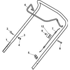 QUATTRO 16 - 2017 - 295441027/AT4 - Atco Rotary Mower Handle Upper Diagram