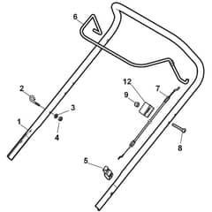 QUATTRO 16 4in1 - 2020 - 2L0431827/AT9 - Atco Rotary Mower Handle Upper Diagram