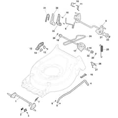 QUATTRO 16S 4in1 - 2019-2020 - 2L0432827/AT9 - Atco Rotary Mower Height Adj Diagram