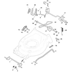 QUATTRO 16S 4in1 - 2021-2024 - 2L0432847/AT1 - Atco Rotary Mower Height Adj Diagram
