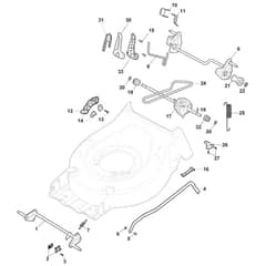 QUATTRO 16SH 4in1 - 2021 - 2L0432837/AT1 - Atco Rotary Mower Height Adj Diagram