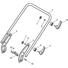 QUATTRO 18 - 2021 - 299481027/AT3 - Atco Rotary Mower Handle Lower Diagram