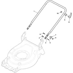 QUATTRO 18S Li - 2018-2020 - 2L0487867/AT9 - Atco Rotary Mower Lower Handle Diagram
