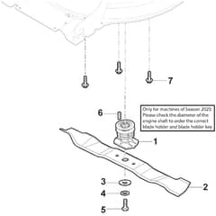 QUATTRO 19S 4in1 - 2015-2022 - 294506827/AT5 - Atco Rotary Mower Blade Diagram