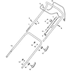 QUATTRO 19S 4in1 - 2015-2022 - 294506827/AT5 - Atco Rotary Mower Handle Upper Diagram