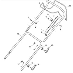 QUATTRO 19SE 4in1 - 2016-2020 - 294502527/AT6 - Atco Rotary Mower Handle Upper Diagram