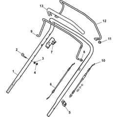 QUATTRO 20S 4in1 - 2013-2014 - 299536827/AT3 - Atco Rotary Mower Upper Handle Diagram
