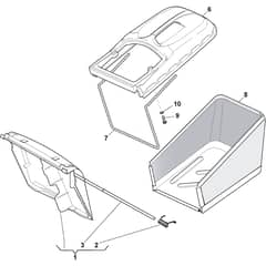 QUATTRO 21SA - 2016 - 292144027/AT6 - Atco Rotary Mower Grasscatcher Diagram