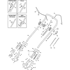 QUATTRO 22S V 4in1 - 2018-2020 - 294563827/AT8 - Atco Rotary Mower Handle Diagram