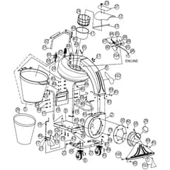 Billy Goat QV550HEU - QVEU Push Vacuum Main (2) Diagram