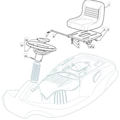 R25M - 2008 - 299971536/BQ - Mountfield Ride On Mower Seat Diagram
