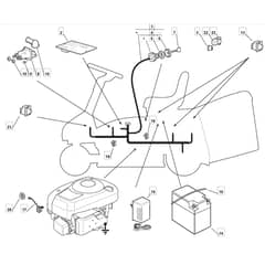 R25V - 2011-2013 - 2T0030436/BQ - Mountfield Ride On Mower Electrics Diagram