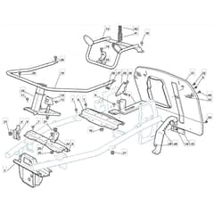 R25V - 2011-2013 - 2T0030436/BQ - Mountfield Ride On Mower Frame Diagram