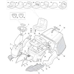 R27M - 2015 - 2T0042486/SF - Mountfield Ride On Mower Body Diagram