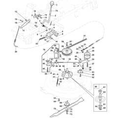 R27M - 2016-2017 - 2T0070486/SF - Mountfield Ride On Mower Blade Diagram