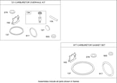Hayter R48 - 446E (280000001 - 280999999) - Carb Overhaul Kit B&S 126T02-1841-B1