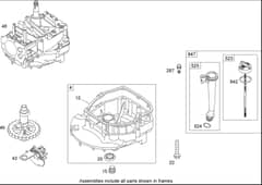 Hayter R48 - 446E (280000001 - 280999999) - Crankcase Assy B&S 126T02-1841-B1