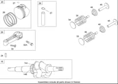 Hayter R48 - 446E (280000001 - 280999999) - Crankshaft Assy B&S 126T02-1841-B1