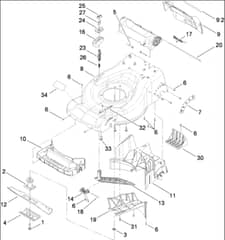 Hayter R48 - 446E (280000001 - 280999999) - Deck - Baffle Assy