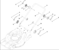 Hayter R48 - 446E (290000001 - 290999999) - Lower Handle Assy