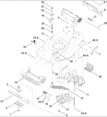 Hayter R48 - 446F (446F310000001 - 446F310999999) - Housing - Baffle Assy