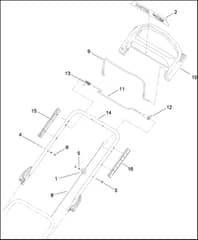 Hayter R48 - 446F (446F310000001 - 446F310999999) - Upper Handle Assy