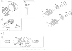 Hayter R48 - 447E (280000001 - 280999999) - Crankshaft Assy B&S 126T05-1840-B1
