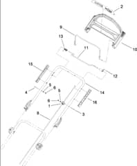 Hayter R48 - 447E (290000001 - 290999999) - Upper Handle Assy