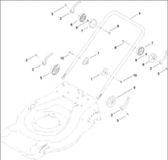 Hayter R48 - 447F (447F310000001 - 447F310999999) - Lower Handle Assy