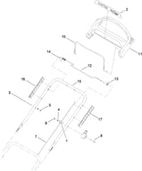 Hayter R48 - 447F (447F310000001 - 447F310999999) - Upper Handle Assy