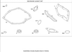 Hayter R48 - 447T (447T280T00001 - 447T280T99999) - Engine Gasket Set B&S 126T05-1840-B1