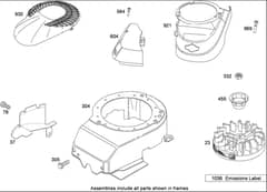 Hayter R53A - 449E (449E290000001 - 449E290000999) - Blower Housing B&S 126T05-0239-B1