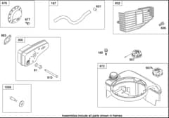 Hayter R53A - 449E (449E290000001 - 449E290000999) - Fuel Tank Assy B&S 126T05-0239-B1