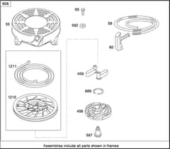 Hayter R53A - 449E (449E290000001 - 449E290000999) - Rewind Starter B&S 126T05-0239-B1