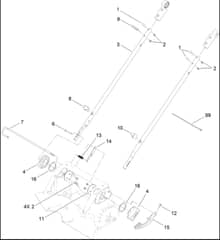 Hayter R53A - 449F (449F315000001 - 449F315999999) - Lower Handle Assy