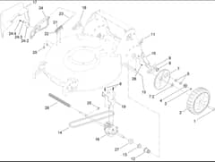 Hayter R53A - 449F (449F315000001 - 449F315999999) - Rear Wheel - Transmission Assy