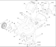 Hayter R53A - 449F (449F314000001 - 449F314999999) - Front Wheel Assy
