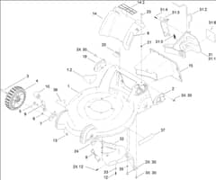 Hayter R53A - 449F (449F313000001 - 449F313999999) - Front Wheel Assy