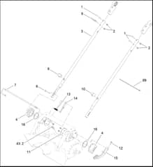 Hayter R53A - 449F (449F313000001 - 449F313999999) - Lower Handle Assy