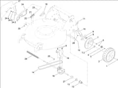 Hayter R53A - 449F (449F313000001 - 449F313999999) - Rear Wheel - Transmission Assy