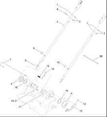 Hayter R53A - 449F (449F312000001 - 449F312999999) - Lower Handle Assy