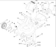 Hayter R53A - 449F (449F310000001 - 449F310999999) - Front Wheel Assy